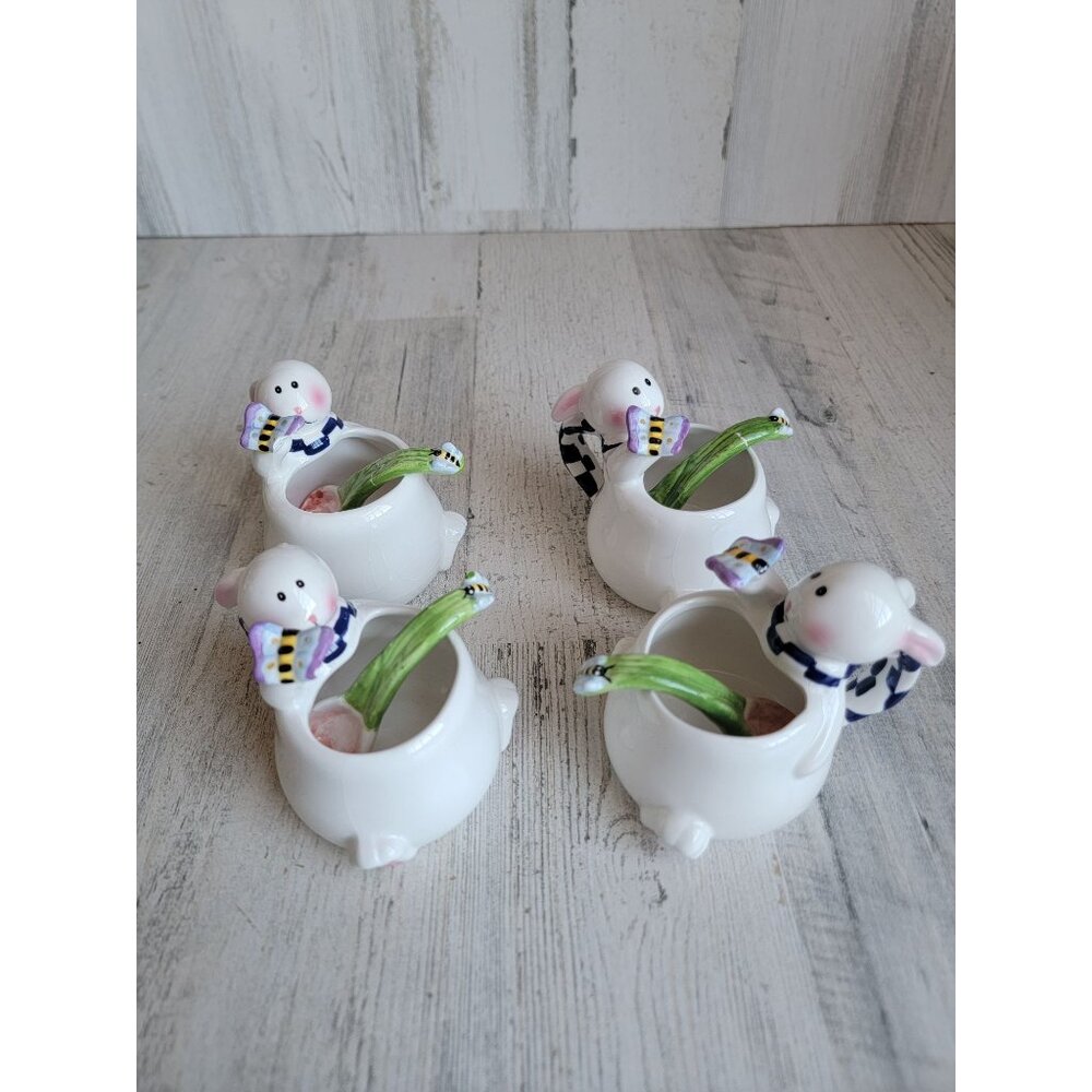Mercuries spring rabbit tea cup AS IS mug set decor easter